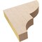 Ekena Millwork 2"W x 10"D x 10"H Thin Ridgewood Rough Cedar Woodgrain TimberThane Corbel, Primed Tan CORUR02X10X10RIDRCPR - alternate 2
